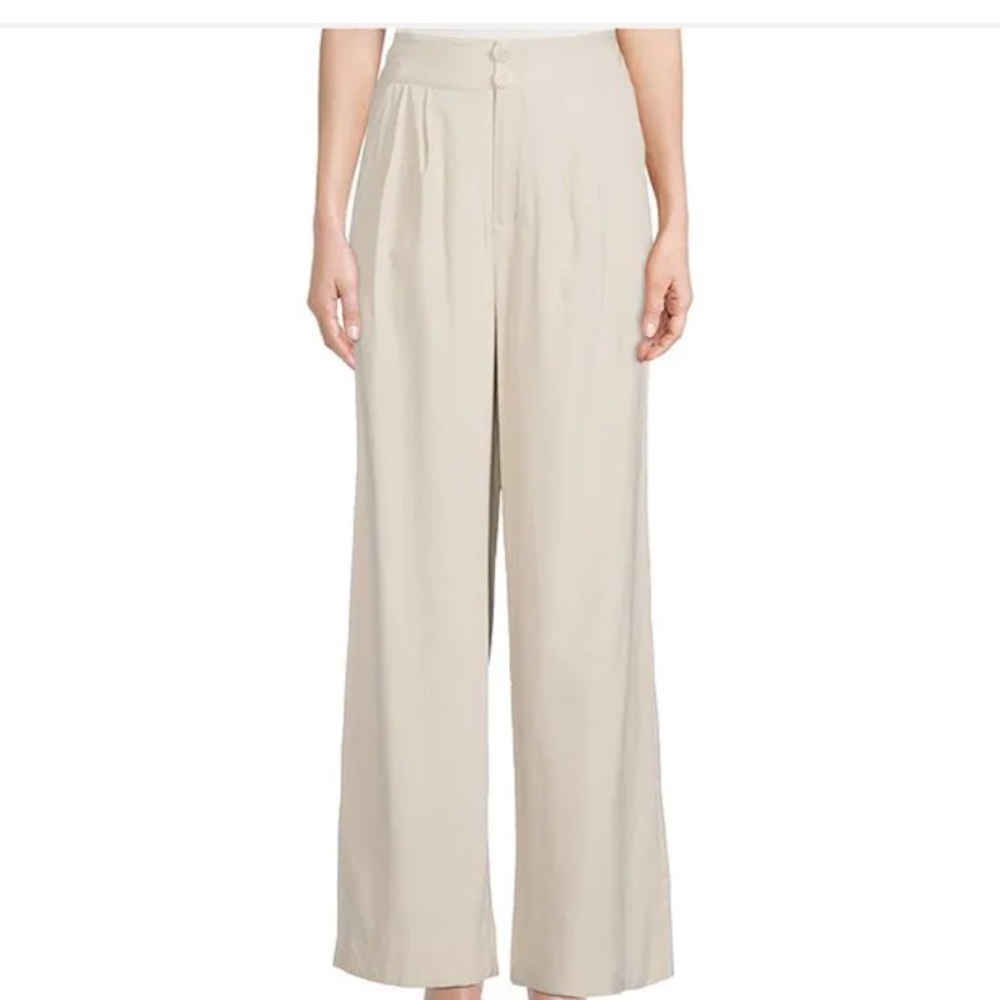 A LOve A High Waist Wide Leg Twill Pants size 4